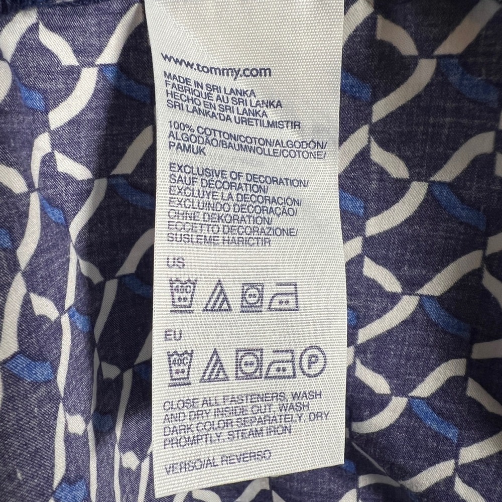 Tommy Hilfiger Astral Aura Dress in Navy Blue and White, Women's Size Medium - Picture 7 of 11